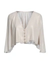 Francesca & Veronica Feleppa Feleppa Woman Shirt Beige Size 2 Lurex In Beige