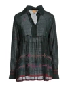 Francesca Bassi Woman Shirt Dark Green Size 1 Wool