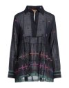 Francesca Bassi Woman Shirt Midnight Blue Size 1 Wool