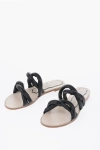 Francesca Bellavita Leather Marshmallow Flat Sandals