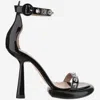 FRANCESCA BELLAVITA STUDDED LEATHER SANDALS