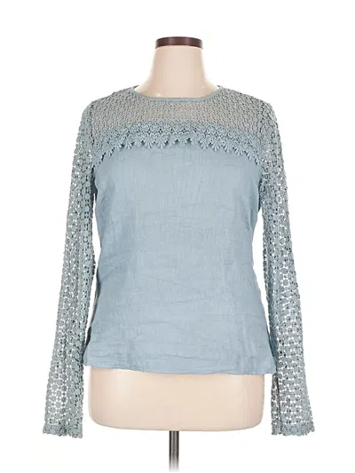 Pre-owned Francesca Bettini Long Sleeve Blouse In Blue