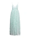 Francesca Conoci Woman Maxi Dress Light Green Size 4 Polyester