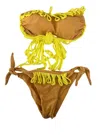 Francesca Conoci Women's Swimwear  0001_archetti_fluo_giallo Poliestere In Brown