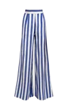 Francesca Miranda Acqua Wide-legged Silk Pants In Blue