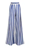 Francesca Miranda Acqua Wide-legged Silk Pants In Multi