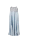 Francesca Miranda Altan Jotas Silk Maxi Skirt In Ash Grey