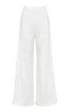 Francesca Miranda Blanca High Waisted Straight Pants In White