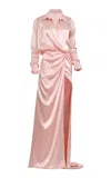 Francesca Miranda Blush Horizon Silk Maxi Dress