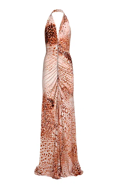 Francesca Miranda Blush Line Jersey Dress In Brown