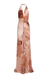 Francesca Miranda Blush Line V-neck Jersey Dress In Pink