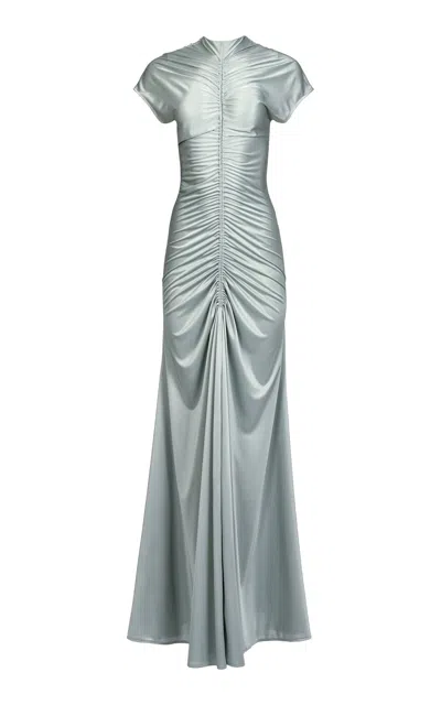 Francesca Miranda Cassandra Ruched Maxi Dress In Gray