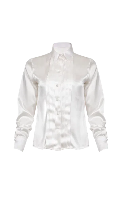 Francesca Miranda Cesar Silk Blouse In White