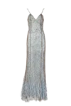 Francesca Miranda Cielo De Estrellas Silk Maxi Dress In Smoke Grey