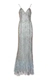 Francesca Miranda Cielo De Estrellas Silk Maxi Dress In Smoke Grey