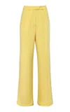 Francesca Miranda Clavel Silk Pants In Yellow