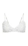 Francesca Miranda Cloud Embroidered Cotton Lace Bralette In White