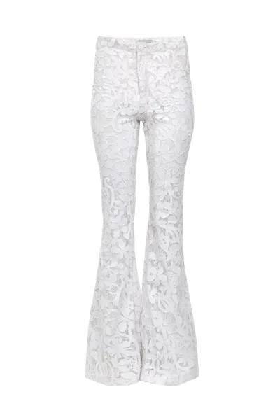 FRANCESCA MIRANDA CRETE LACE DENIM PANTS 