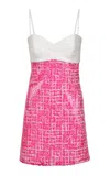 Francesca Miranda Dolce Sequined Strapless Mini Dress In Pink