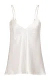 Francesca Miranda Embroidered Silk Top In White