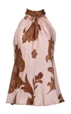 Francesca Miranda Erden Pink Silk Top