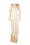 Francesca Miranda Women's Fenix Long-sleeve Silk Maxi Dress In Linen
