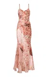 Francesca Miranda Gala Sleeveless Silk Dress In Pink