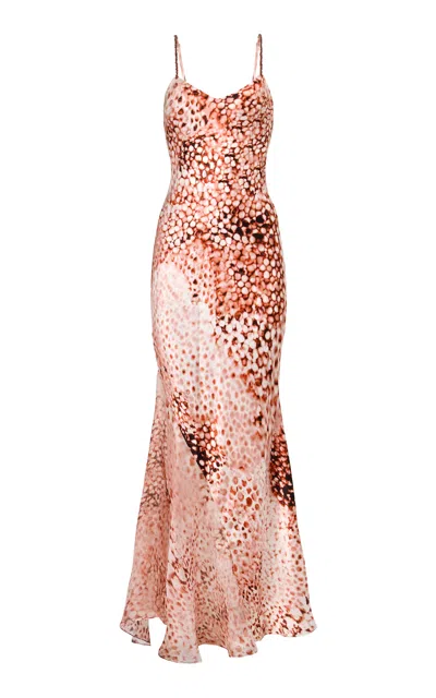 Francesca Miranda Gala Sleeveless Silk Dress In Pink