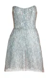 Francesca Miranda Glacier Silk Corset Mini Dress In Smoke Grey