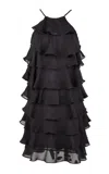 Francesca Miranda Gobi Olas Mini Dress In Ebony