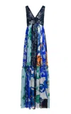 Francesca Miranda Helena Printed Silk Maxi Dress In Multi
