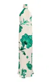 Francesca Miranda Hera Printed Column Gown In Green
