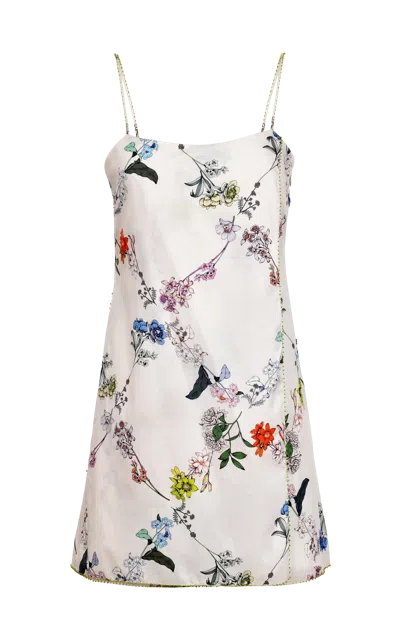 Francesca Miranda Limon Cotton Embroidered Dress In Multi Color