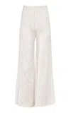 Francesca Miranda Magnolia Sheer Silk Pants In White