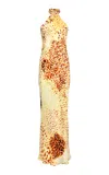 Francesca Miranda Mikaela Print Sleeveless Silk Dress In Multi