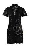 Francesca Miranda Moonlace Embroidered Cotton Mini Dress In Black