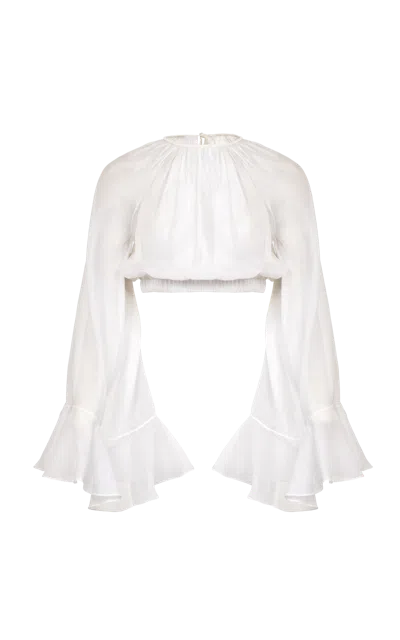 Francesca Miranda Nero Cotton Top In White