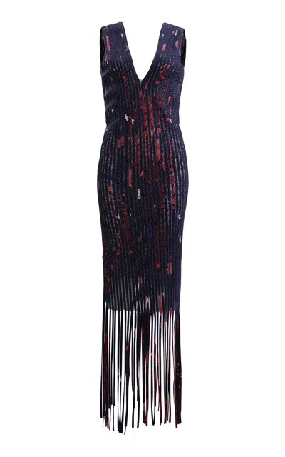 Francesca Miranda Noir Handwoven Silk Gown In Black