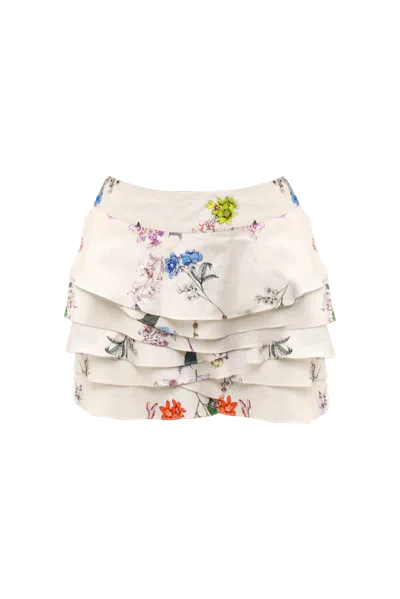 Francesca Miranda Olas Cotton Skirt In Multi Color