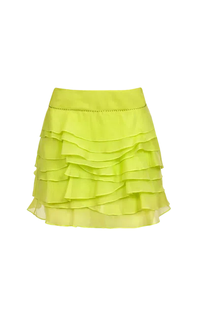 Francesca Miranda Olas Green Cotton Skirt