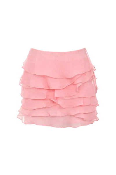 Francesca Miranda Olas Mini Skirt In Pink
