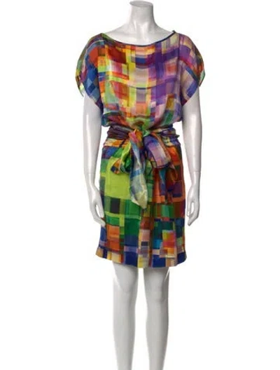 Pre-owned Francesca Miranda Printed Knee-length Dress In Multi