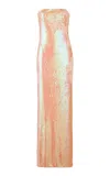 Francesca Miranda Women's Puesta Del Sol Sequin Maxi Dress In Smoke Grey