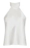 Francesca Miranda Rita Halter Silk Top In White