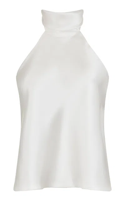 Francesca Miranda Rita Halter Silk Top In White