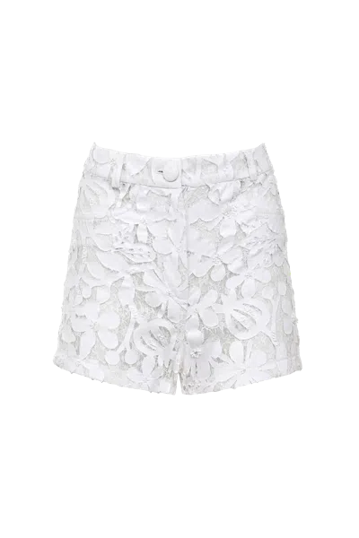Francesca Miranda Riva Denim Shorts In White