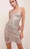 Francesca Miranda Rosa Noche Silk Blend Mini Dress