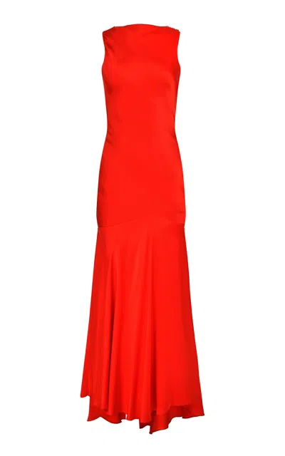 Francesca Miranda Ruby Silk Dress In Red