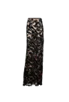 Francesca Miranda Ryn Sequined Lace Maxi Skirt In Ebony