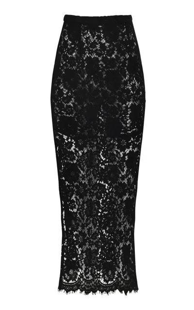 Francesca Miranda Siena Cotton Lace Maxi Skirt In Black